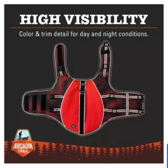 Arcadia Trail *NWT* High Visibility Flotation Aid Dog Vest Coat, Yellow - Picture 5 of 15